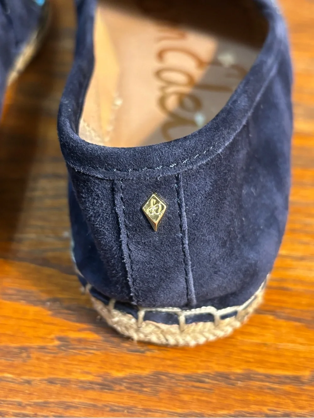 Sam Edelman Maris Beaded Espadrilles with Blue Suede Backs. Woman’s Size 8.5